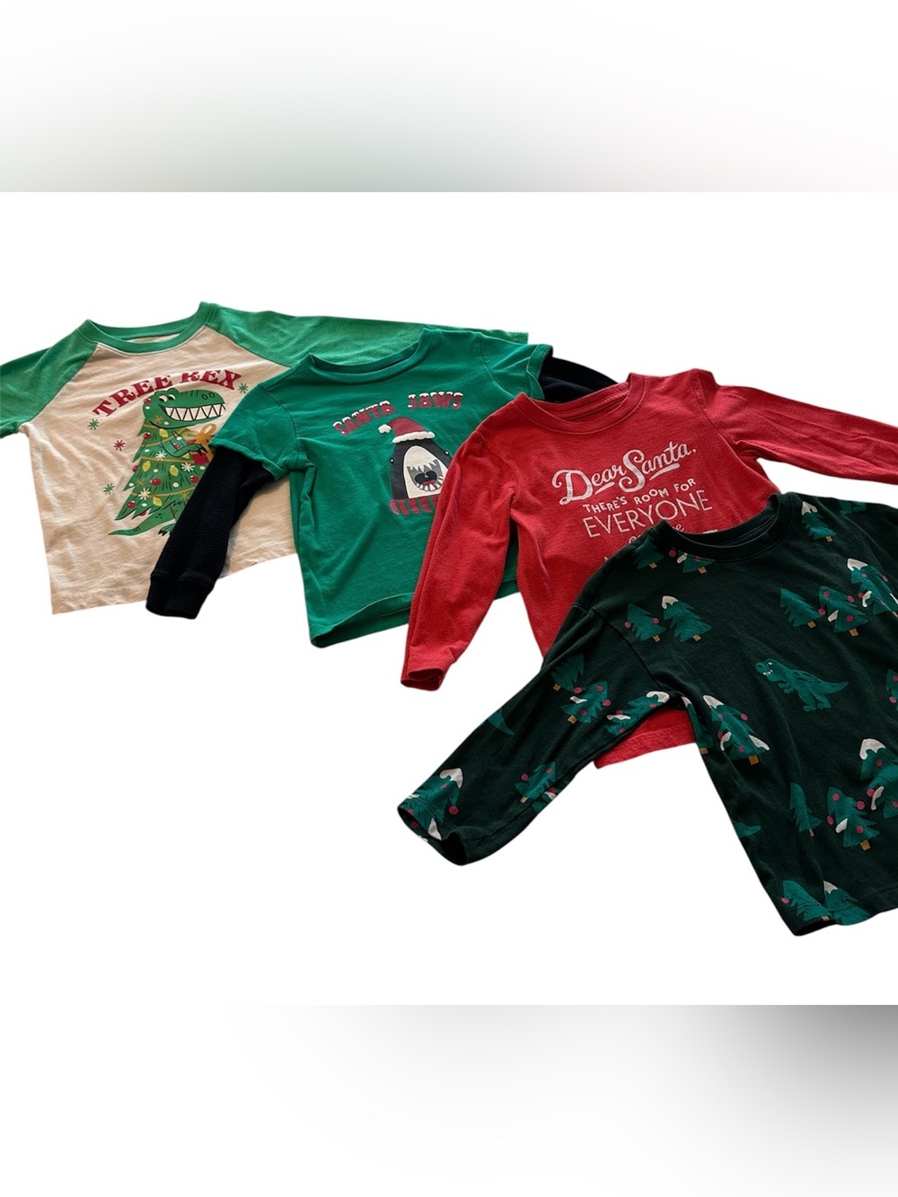 3T toddler boys long sleeve Christmas holiday bundle set shirts top cat & jack